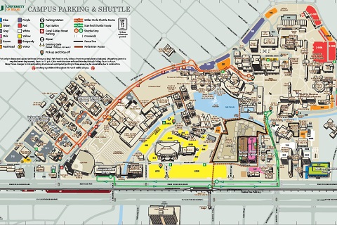 um campus university of miami campus map Campus Parking Map Parking And Transportation Real Estate And um campus university of miami campus map